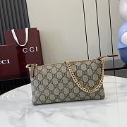 GUCCI | GG Signature Chain Wallet In Brown - 1