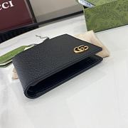 GUCCI | GG Marmont Wallet In Black Gold Hardware - 5