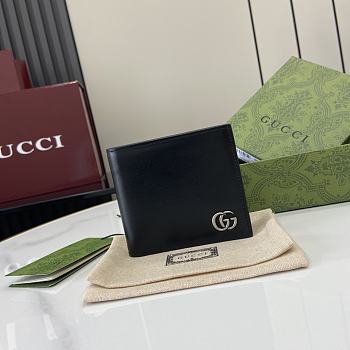 GUCCI | GG Marmont Wallet In Black Silver Hardware