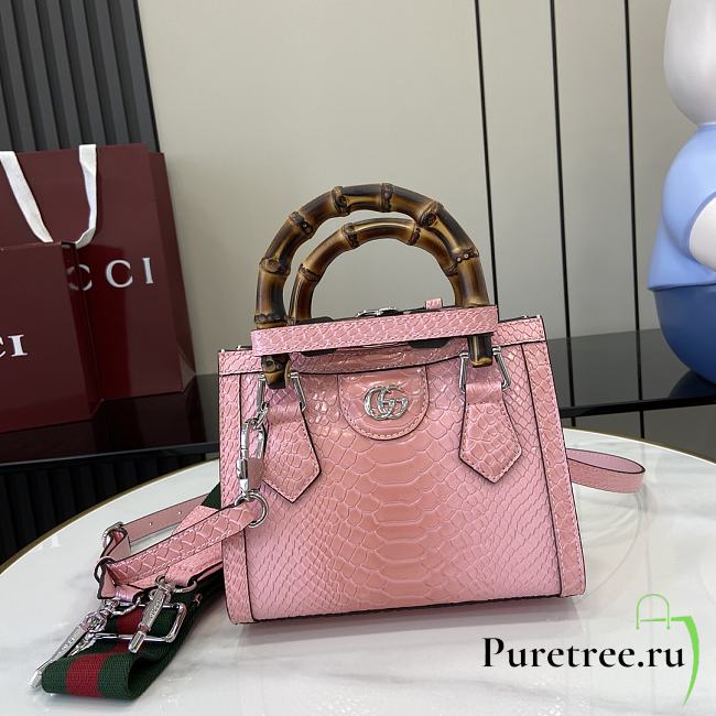 GUCCI | Gucci Diana mini tote bag in pink - 1