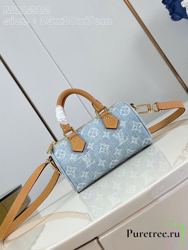 LOUIS VUITTON | Nano Speedy Sky Blue Denim  - 1