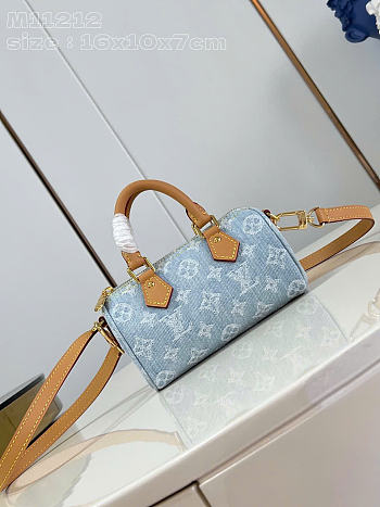 LOUIS VUITTON | Nano Speedy Sky Blue Denim 