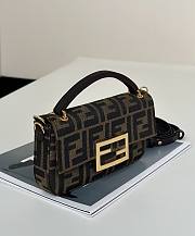 FENDI | Baguette Mini Brown FF jacquard fabric bag - 5