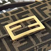 FENDI | Baguette Mini Brown FF jacquard fabric bag - 3