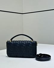 FENDI | Baguette Mini Brown FF jacquard black bag - 2