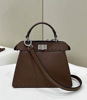 FENDI | Peekaboo ISeeU Petite Cappuccino-coloured Selleria