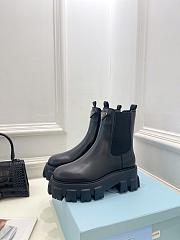 PRADA | Women Monolith Brushed Leather Boots In Black - 6