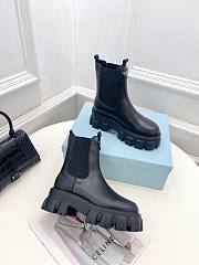 PRADA | Women Monolith Brushed Leather Boots In Black - 5