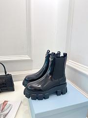 PRADA | Women Monolith Brushed Leather Boots In Blacj Shiny - 6