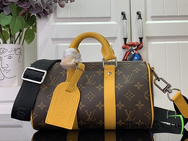 LOUIS VUITTON | Keepall Bandoulière 25 Safran Yellow  - 1