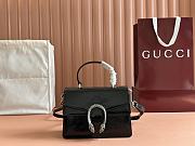 GUCCI | Dionysus small top handle bag Black patent leather - 1