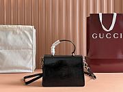 GUCCI | Dionysus small top handle bag Black patent leather - 4