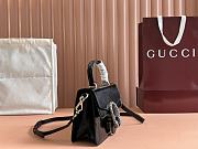 GUCCI | Dionysus small top handle bag Black patent leather - 3