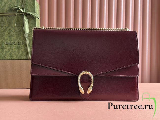 GUCCI | Dionysus large top handle bag burgundy - 1