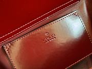 GUCCI | Mini bamboo top handle tote bag rosso Ancora red shiny leather - 6