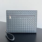 BOTTEGE VENETA | Intrecciato Document Case With Wristlet  Light Blue - 1