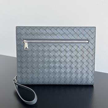 BOTTEGE VENETA | Intrecciato Document Case With Wristlet  Light Blue