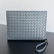 BOTTEGE VENETA | Intrecciato Document Case With Wristlet  Light Blue - 4