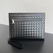 BOTTEGE VENETA | Intrecciato Document Case With Wristlet Black - 1