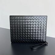 BOTTEGE VENETA | Intrecciato Document Case With Wristlet Black - 4