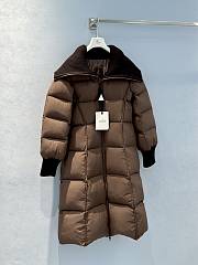 MONCLER | Brerelle Long Down Jacket Brown - 1