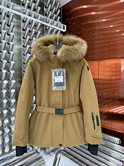 MONCLER | Cupidone Hooded Shearling Short Down Jacket Brown - 6