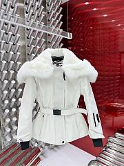 MONCLER | Cupidone Hooded Shearling Short Down Jacket White - 1