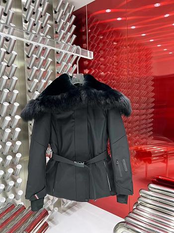 MONCLER | Cupidone Hooded Shearling Short Down Jacket Black