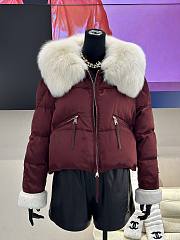 MAX MARA | Short Down Jacket In Burgundy - 1