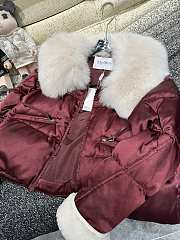 MAX MARA | Short Down Jacket In Burgundy - 5