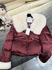 MAX MARA | Short Down Jacket In Burgundy - 2