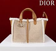 DIOR | Medium Toujours Bag Beige Macrocannage - 1