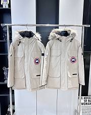 CANADA GOOSE | Expedition Logo Patch Hooded Parka White - 1