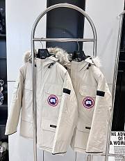 CANADA GOOSE | Expedition Logo Patch Hooded Parka White - 4