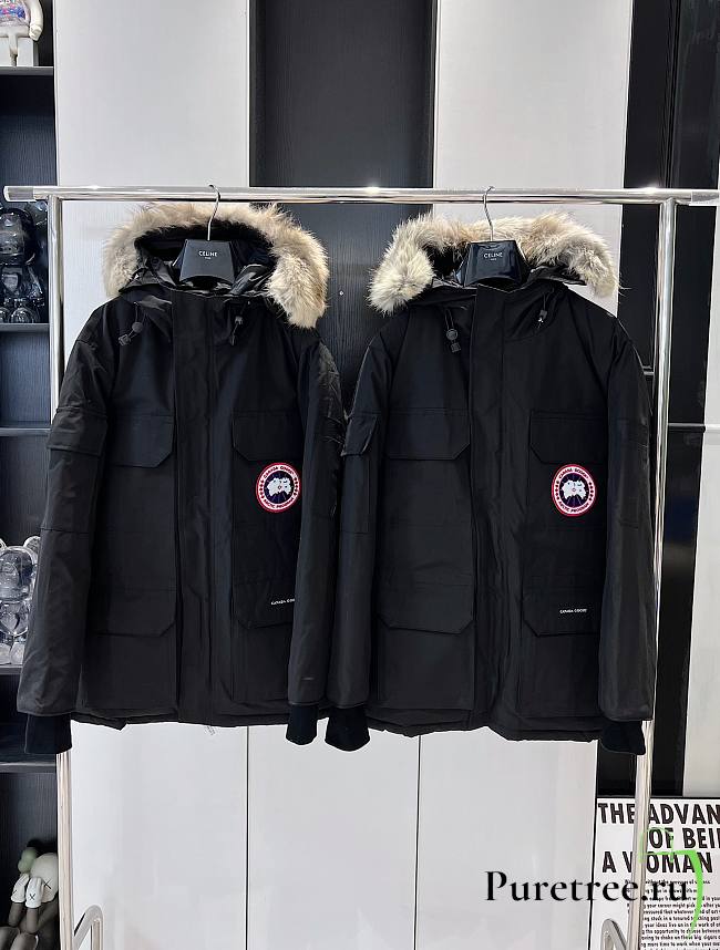 CANADA GOOSE | Expedition Logo Patch Hooded Parka Black - 1