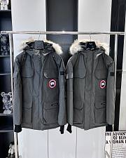 CANADA GOOSE | Expedition Logo Patch Hooded Parka Dark Gray - 1