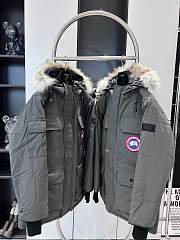 CANADA GOOSE | Expedition Logo Patch Hooded Parka Dark Gray - 4