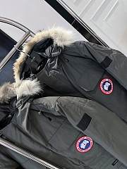 CANADA GOOSE | Expedition Logo Patch Hooded Parka Dark Gray - 3