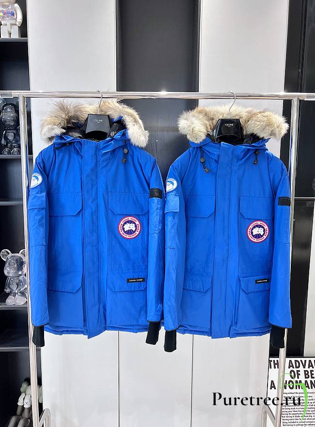 CANADA GOOSE | Expedition Logo Patch Hooded Parka Blue - 1