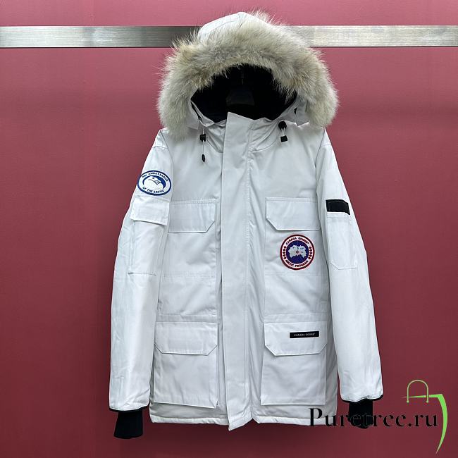 CANADA GOOSE | Citadel Parka Fur Down Jacket In White - 1