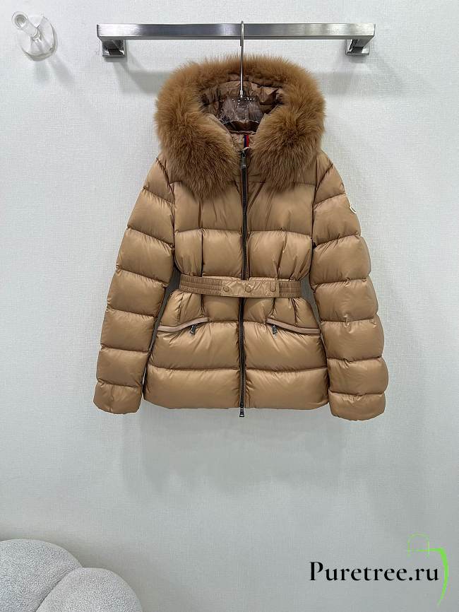 MONCLER | Brasseurs Short Down Jacket Brown  - 1