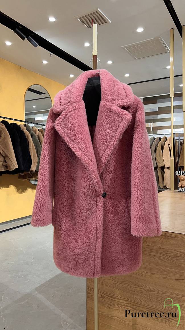 MAX MARA | Teddy Bear Jacket In Dark Pink - 1