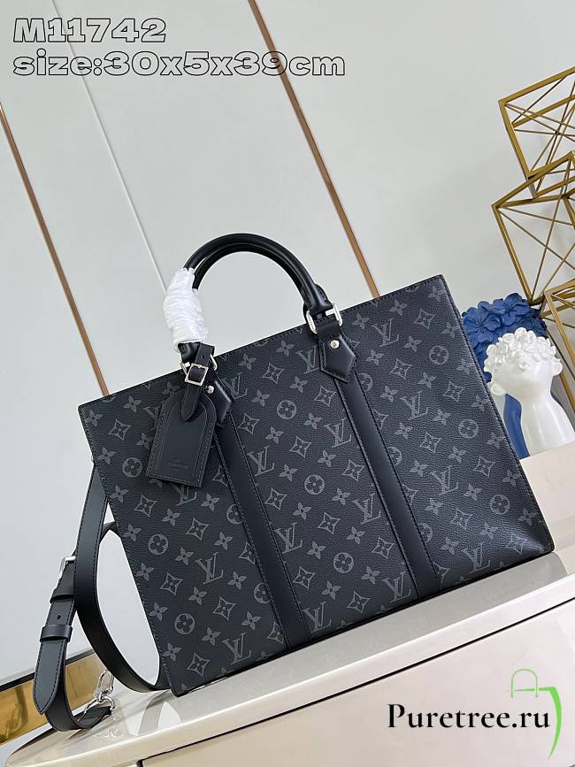 LOUIS VUITTON | Sac Plat Horizontal Zippe Monogram Eclipse - 1