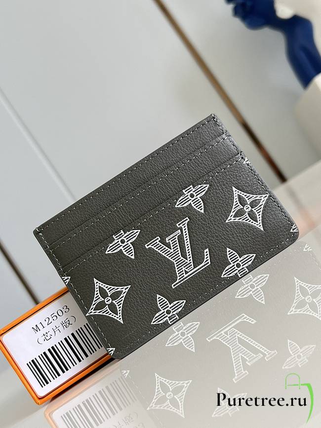 LOUIS VUITTON | Double Card Holder Olive Green - 1