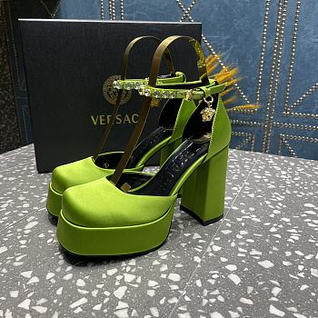 VERSACE | Versace Medusa Platform Sandals Green