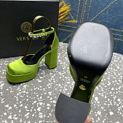 VERSACE | Versace Medusa Platform Sandals Green - 5