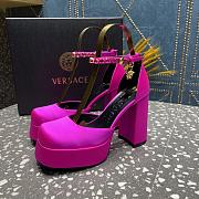 VERSACE | Versace Medusa Platform Sandals Dark Pink  - 1