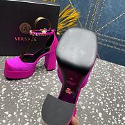 VERSACE | Versace Medusa Platform Sandals Dark Pink  - 6