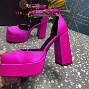 VERSACE | Versace Medusa Platform Sandals Dark Pink  - 5