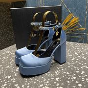 VERSACE | Versace Medusa Platform Sandals Blue - 1